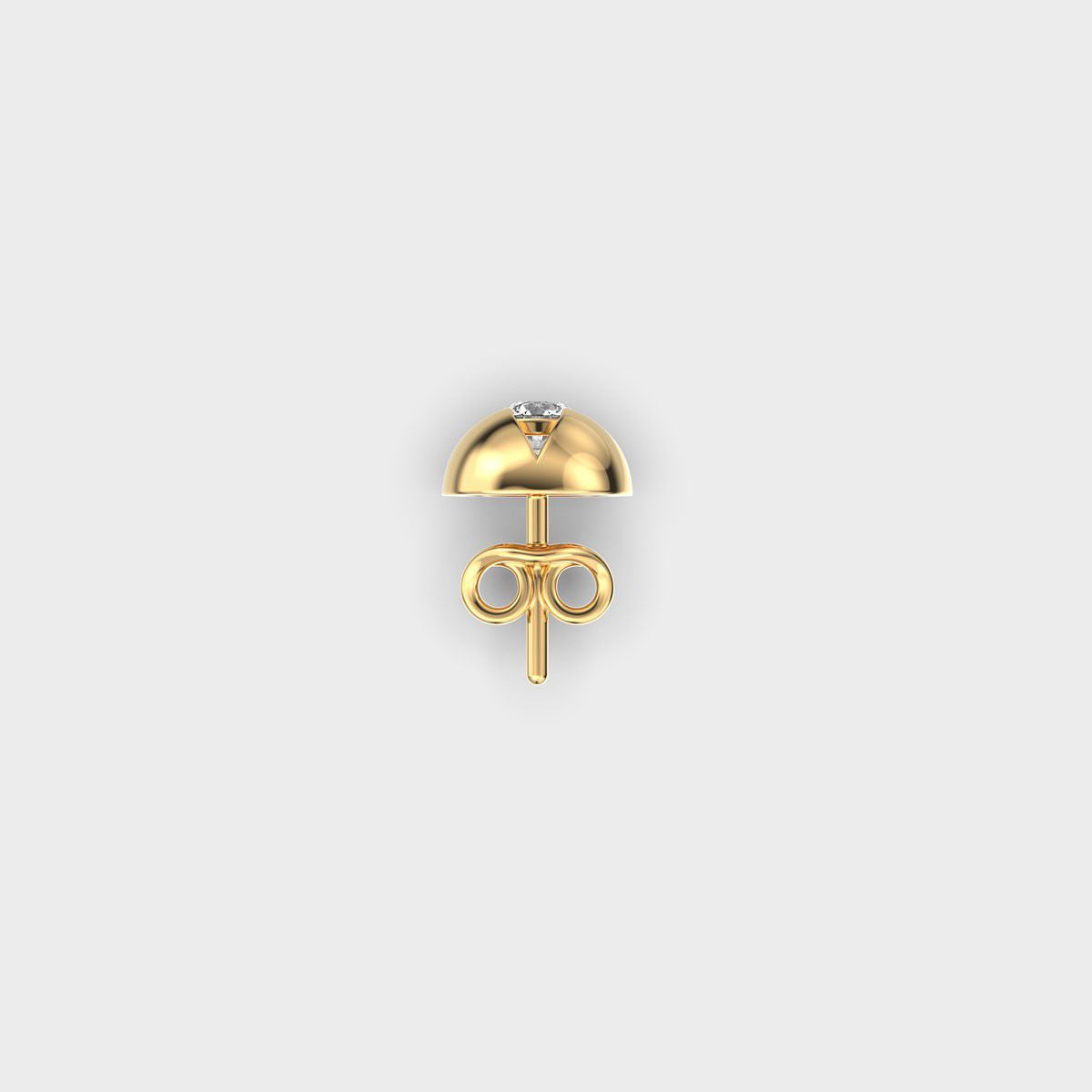 Flower Round Diamond Stud For Men
