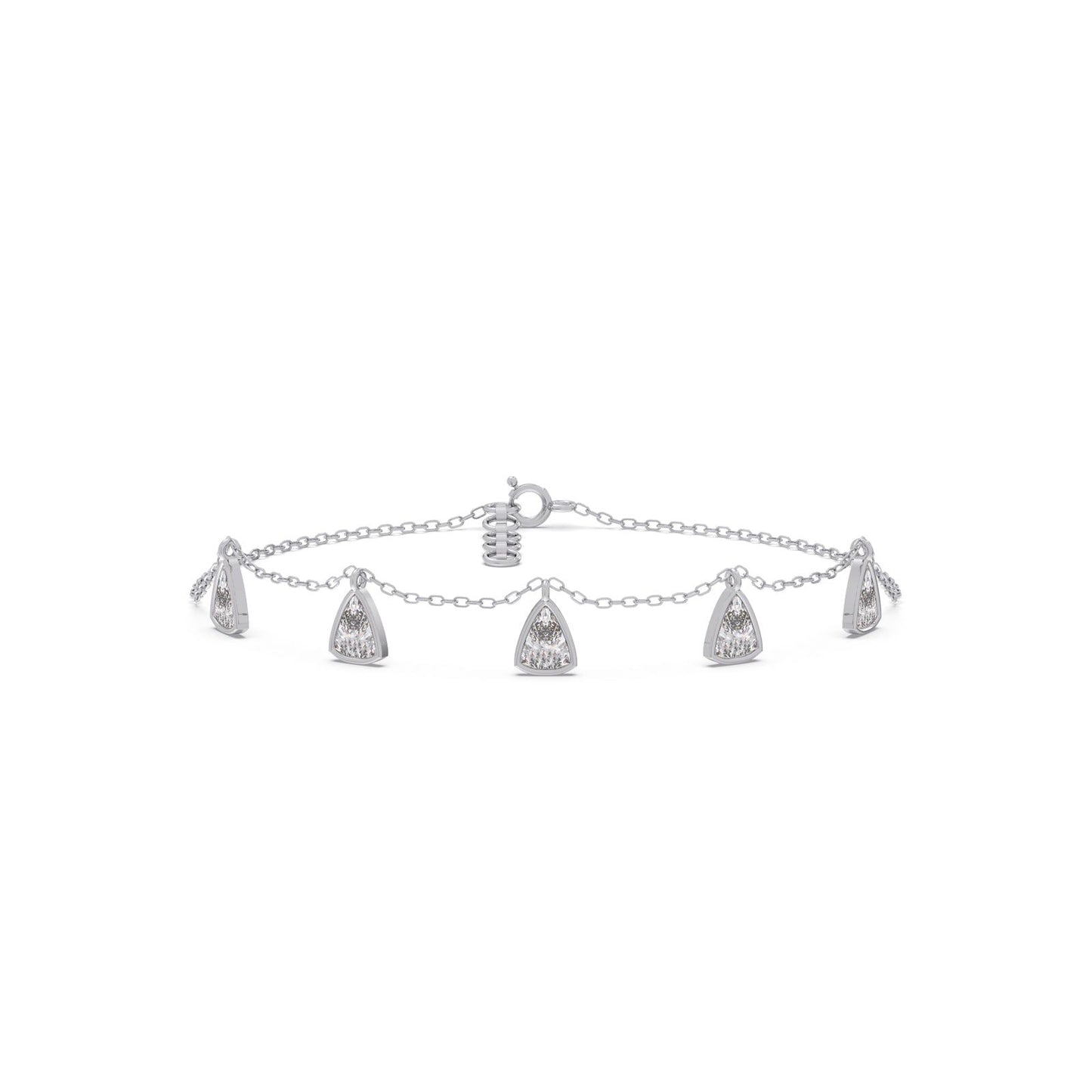 Curved Trillion Chain Bracelet