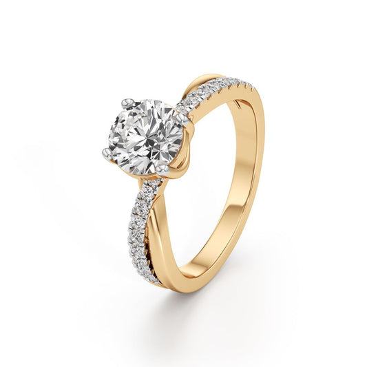 Twilight Embrace Solitaire Ring