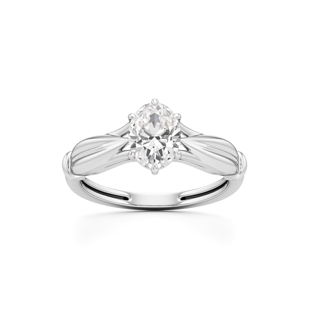 Aurora Bloom Solitaire Ring