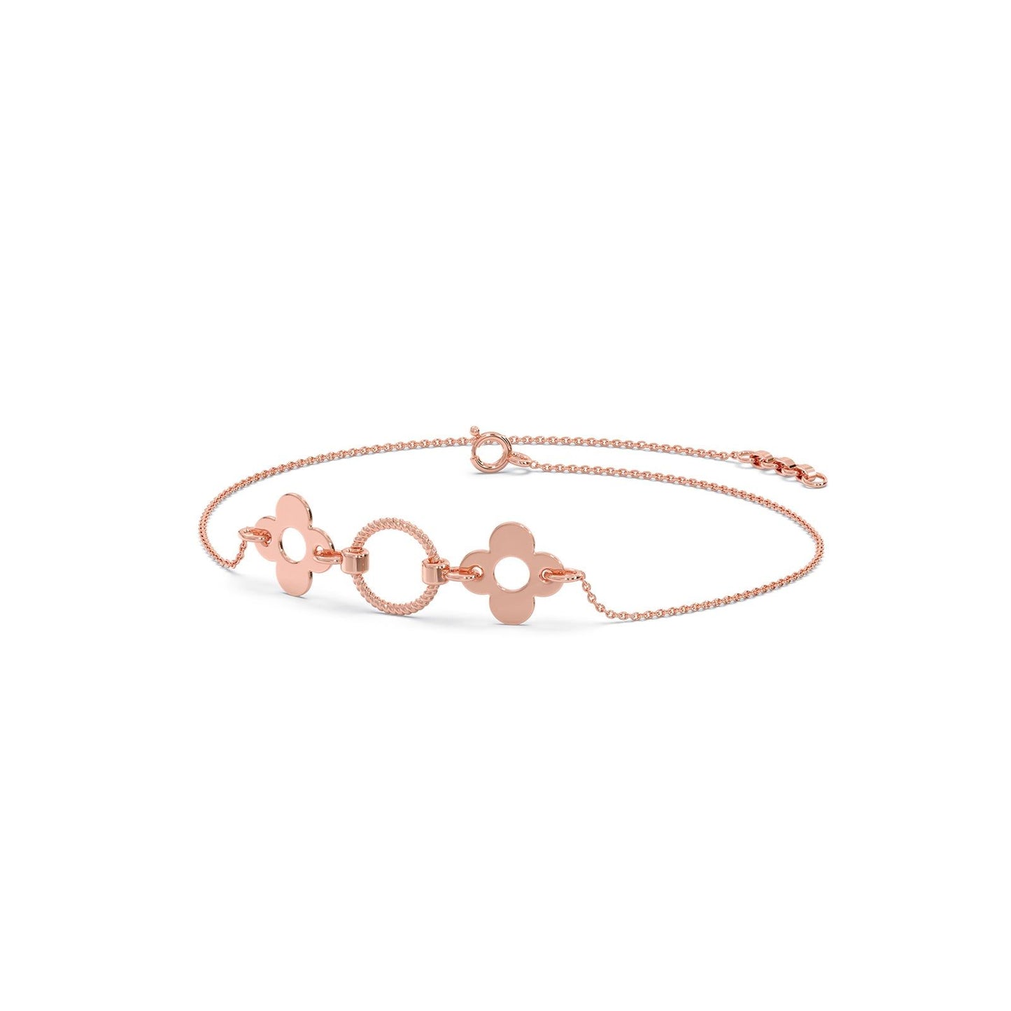 Meadow Loop Plain Gold Chain Bracelet