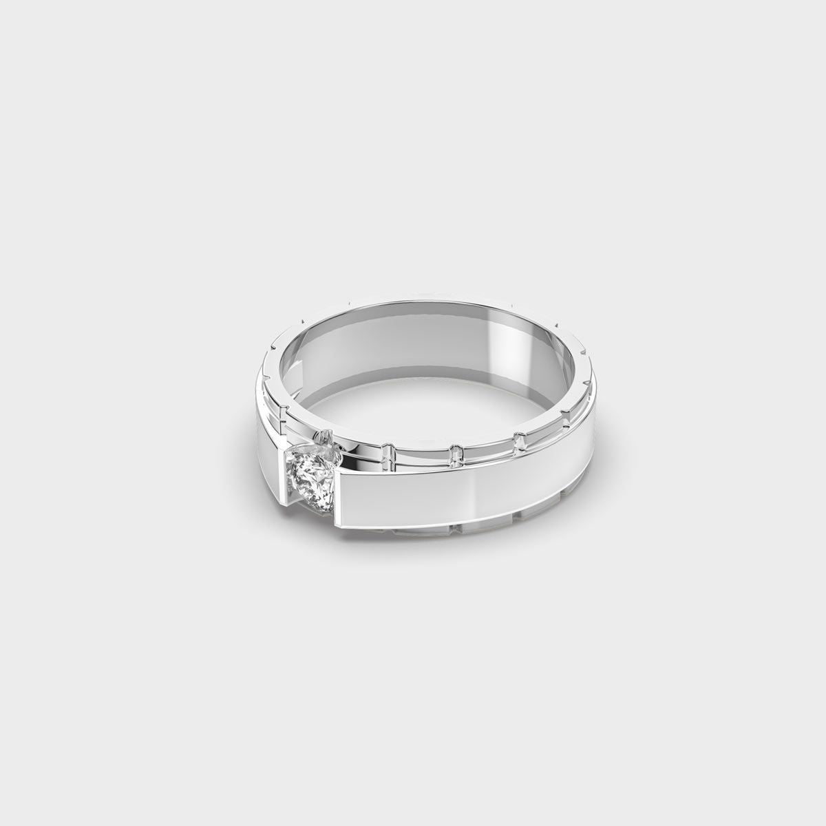 Twin Tone Luxe Diamond Band for Men - View 7