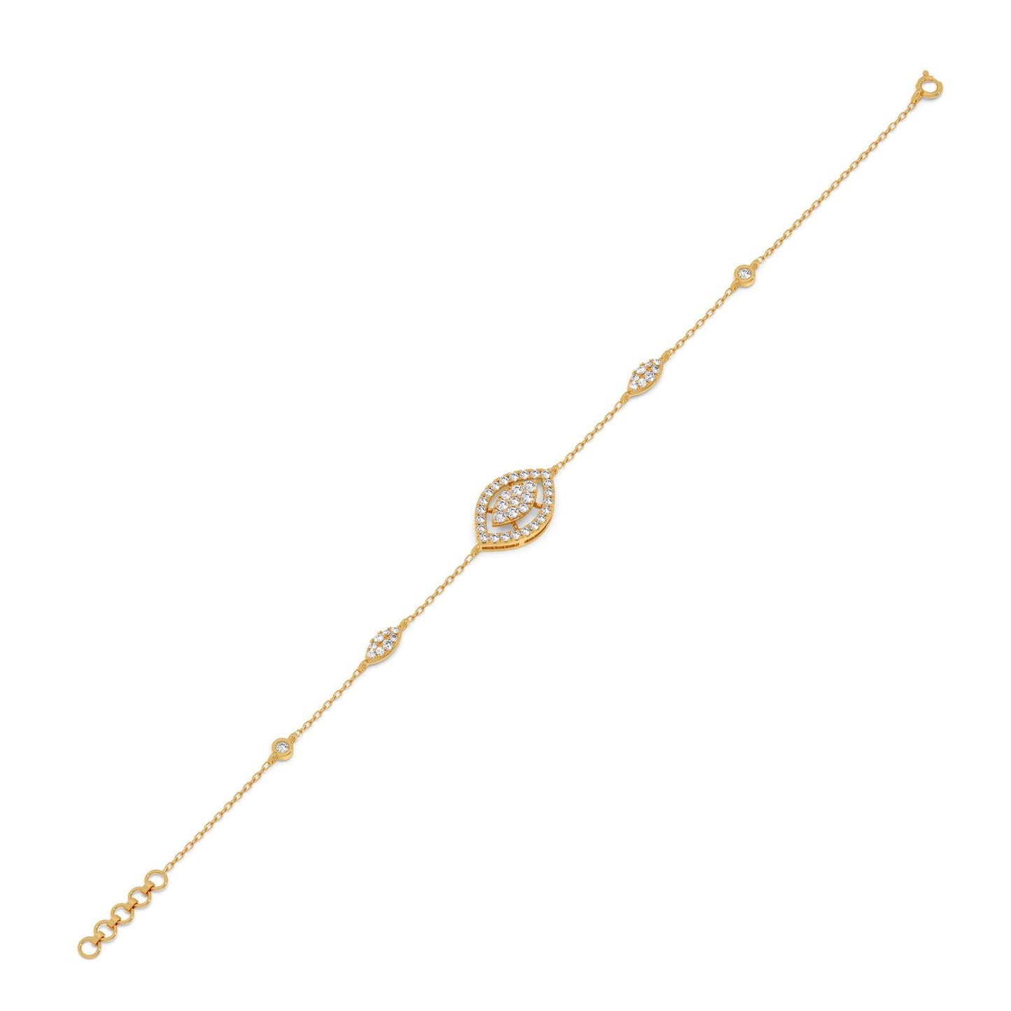 Marquise Eye Round diamond Bracelet