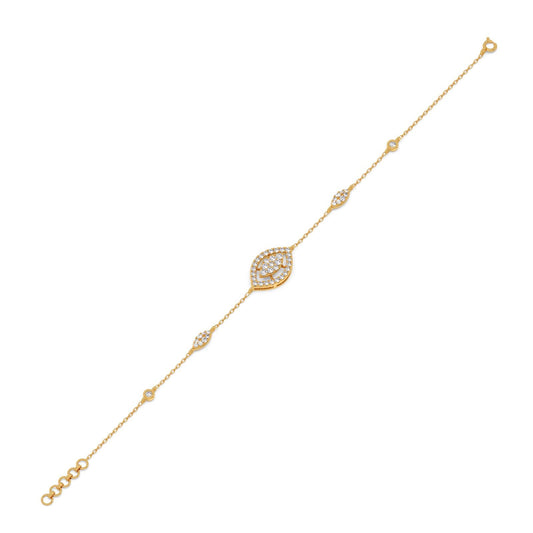 Marquise Eye Round diamond Bracelet