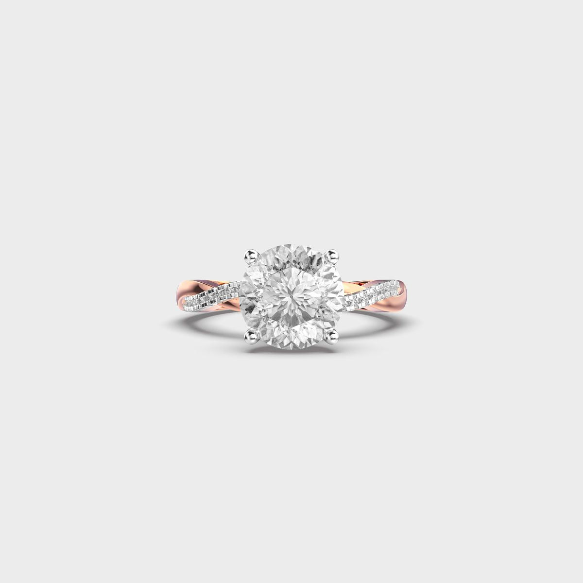 Twisted Curtsy Padma Cut Diamond Ring - View 20