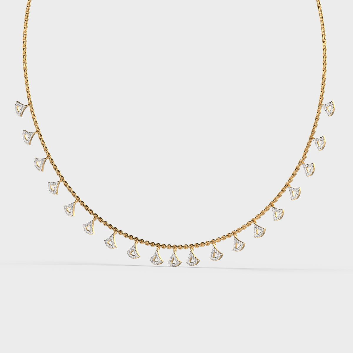 Diamond Clustered String Necklace For Women