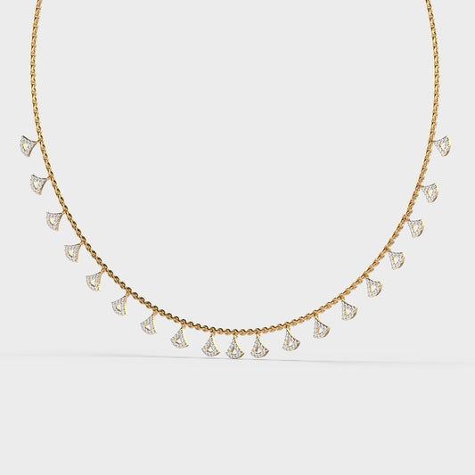 Diamond Clustered String Necklace For Women