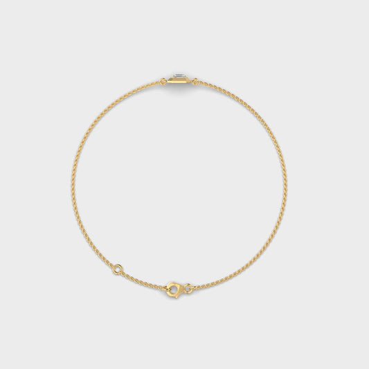 Bezel Emerald Diamond Bracelet