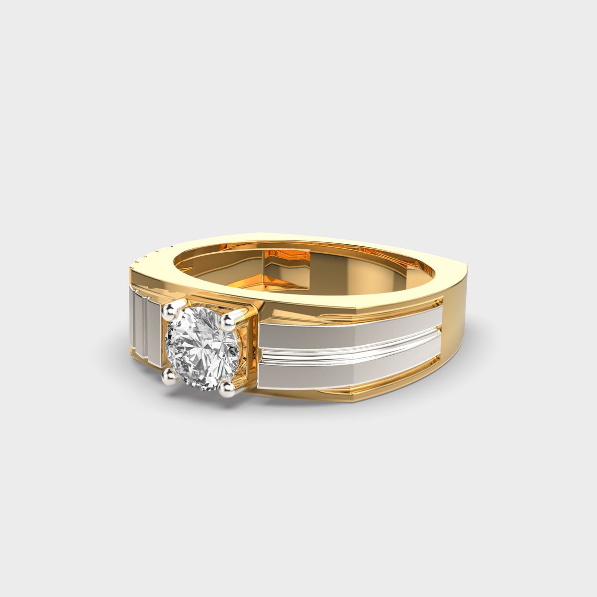 Dual Tone Ironclad Diamond Band For Men - View 13