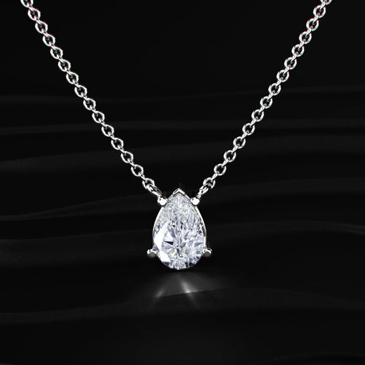 Pear-Shaped Solitaire Necklace