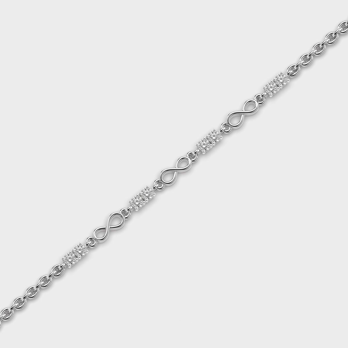 Eternal Infinity Link Diamond Bracelet