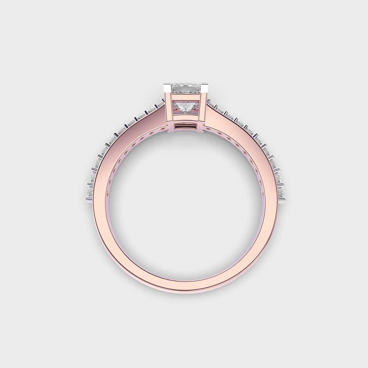 Princess Cut Diamond Pave Band Ring - View 10