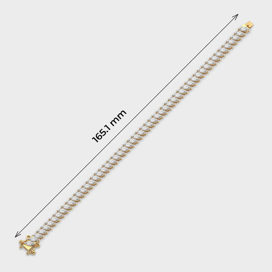 Marquise Laurel Row Diamond Bracelet
