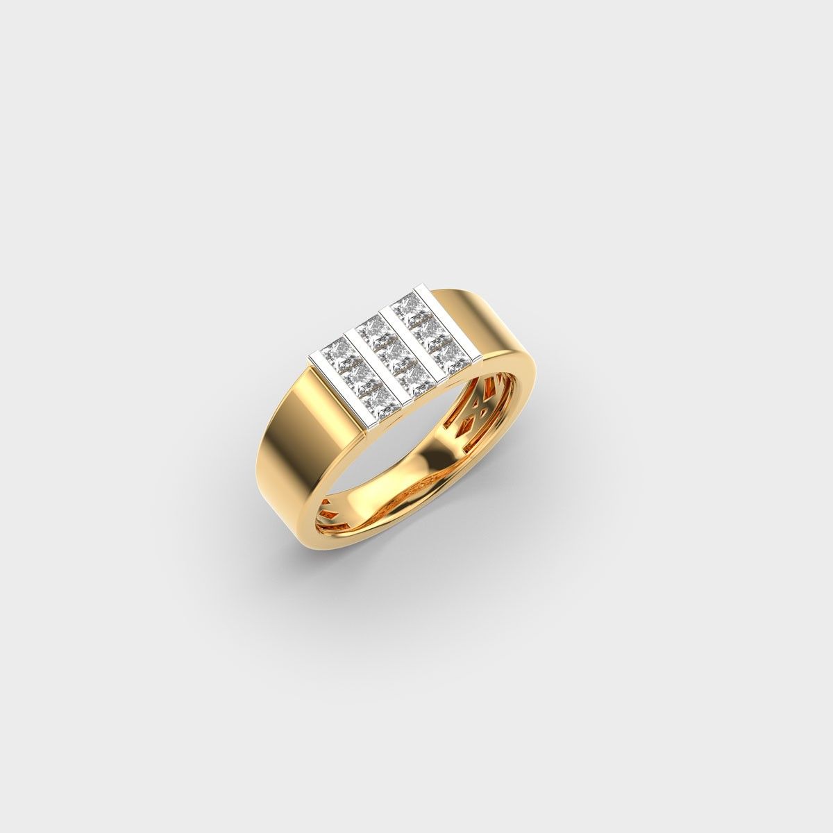 Knight Arc Round Diamond Ring - View 12
