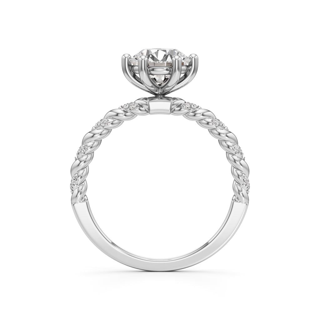 Twist of Eternity Solitaire Ring