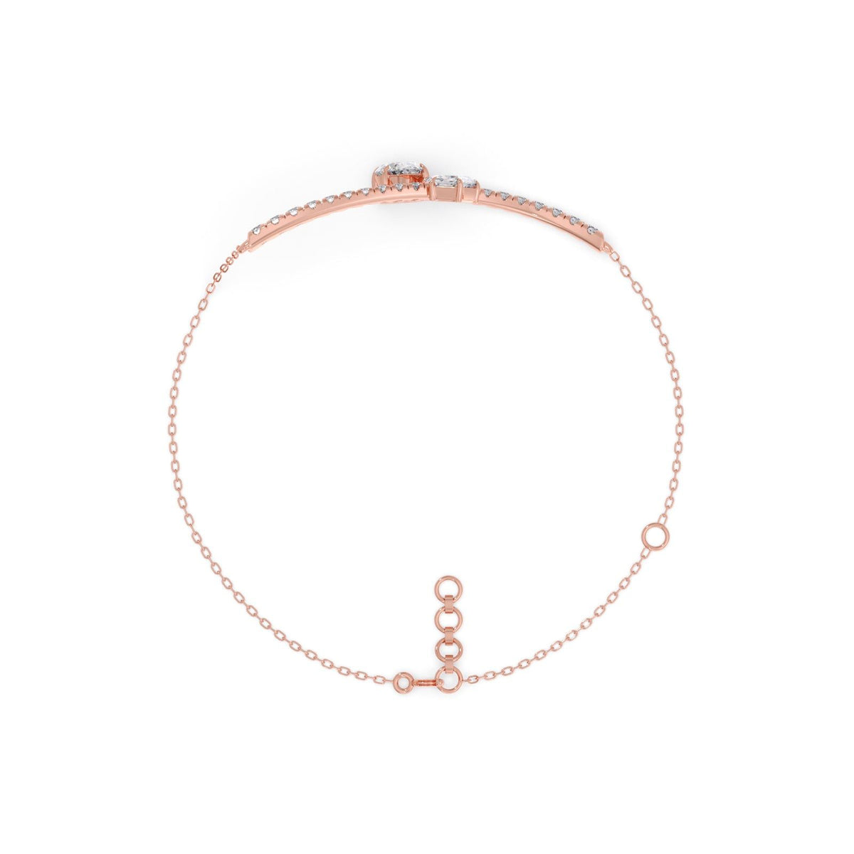 Hexa Oval Diamond Chain Bracelet