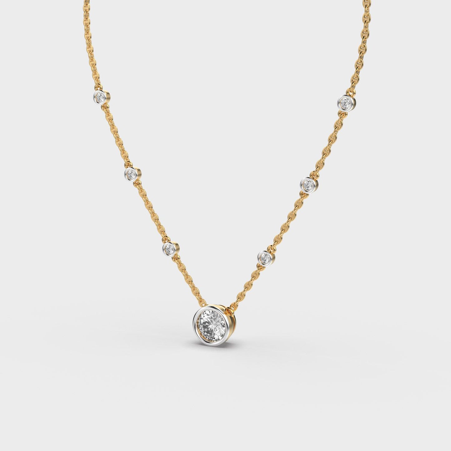 Blushing Sparkle Diamond Necklace
