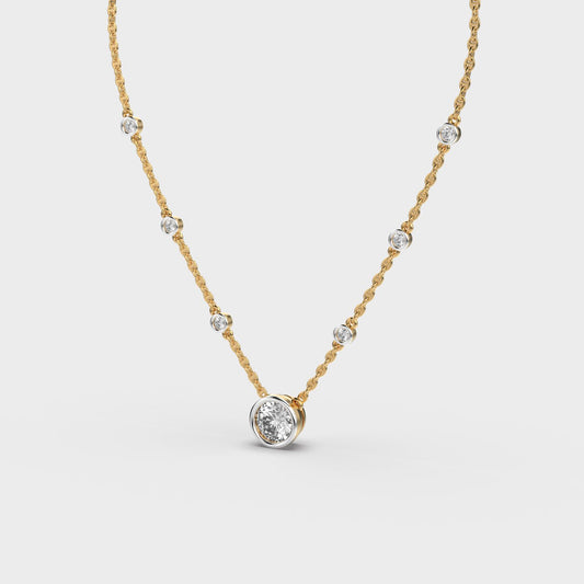 Blushing Sparkle Diamond Necklace