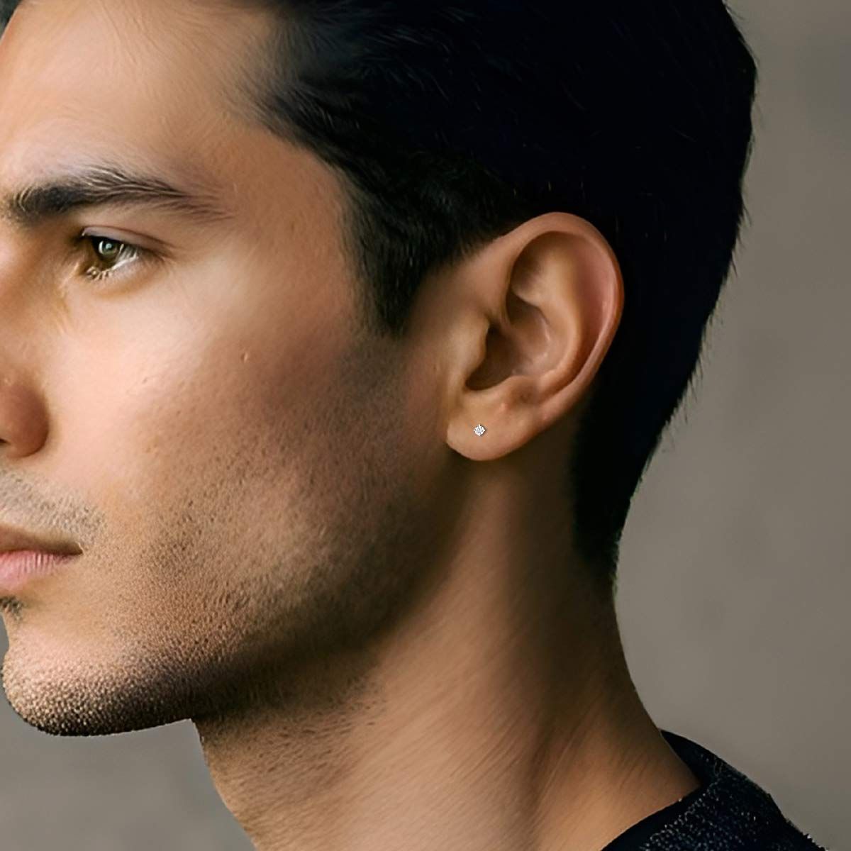 Mini Solo Diamond Ear Stud For Men