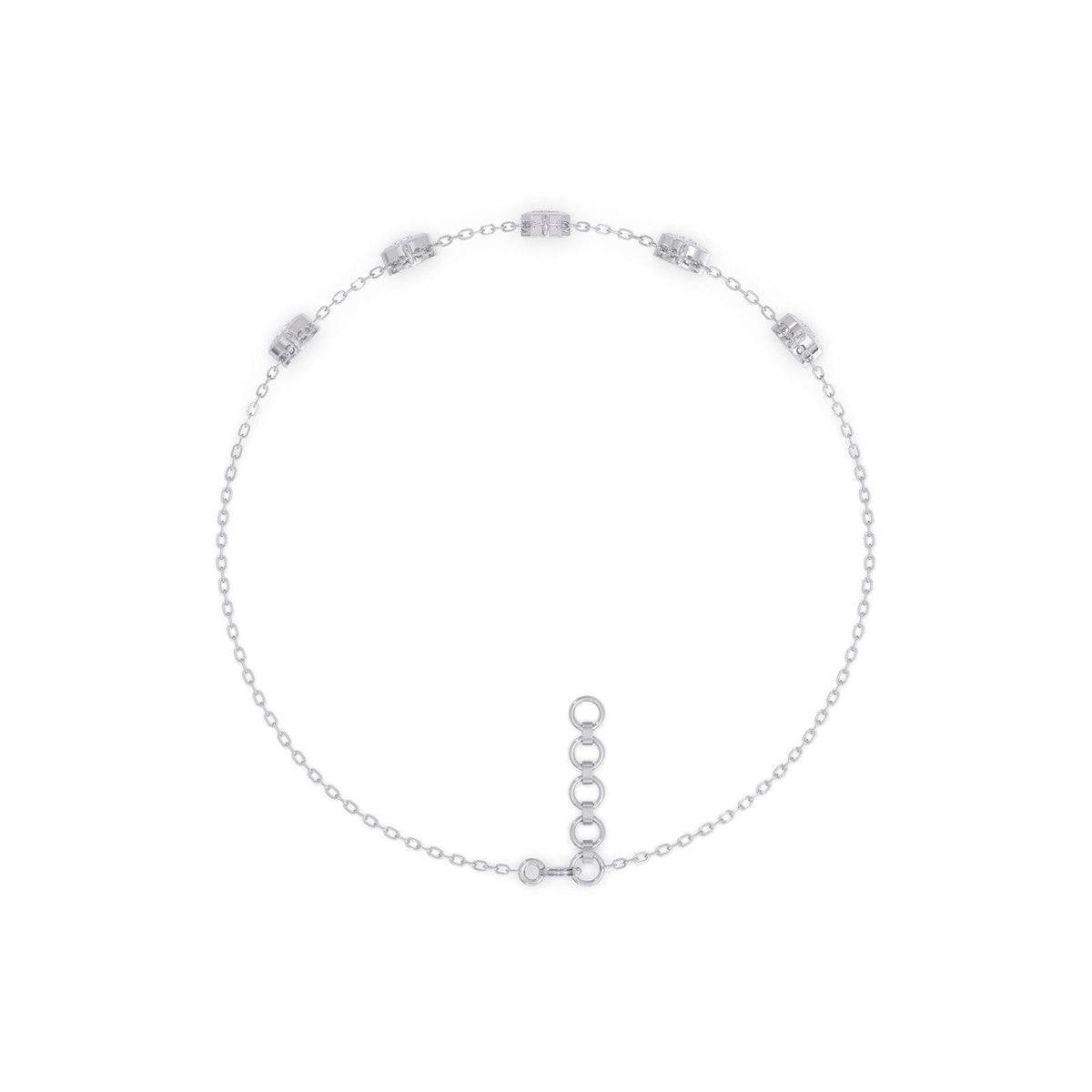 Emerald & Round Chain Bracelet
