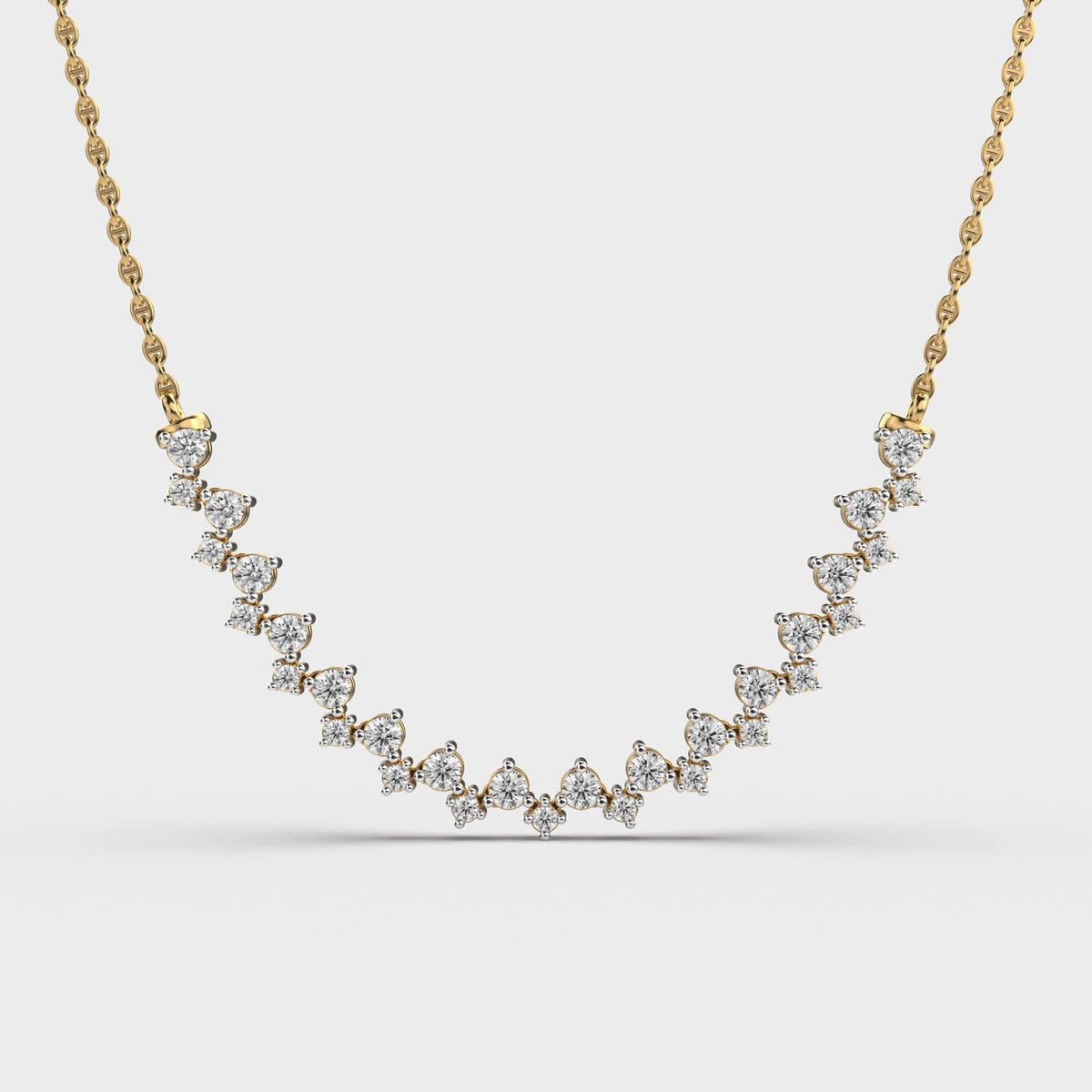 Charming Zigzags Diamond Necklace