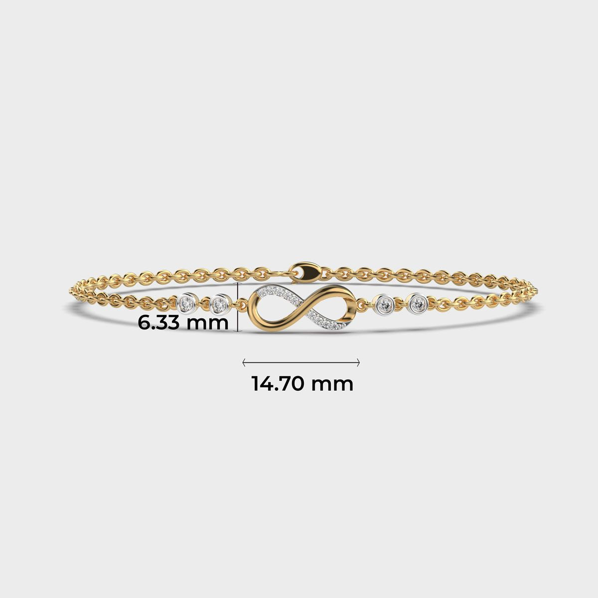 Diamond Encrusted Infinity Bracelet