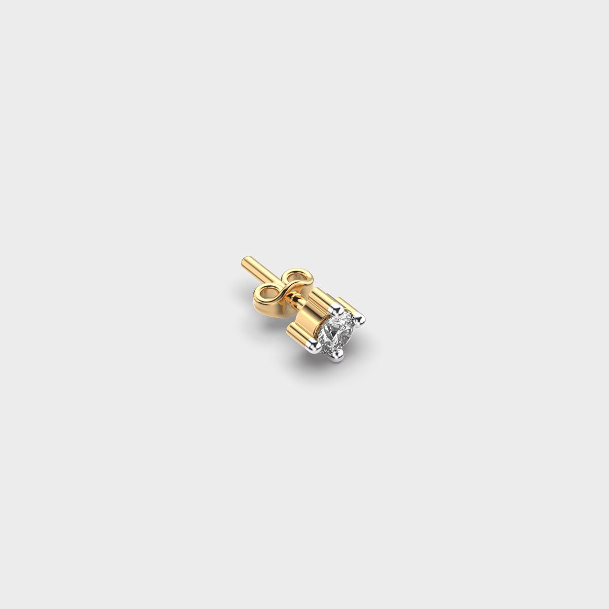 Mini Solo Diamond Ear Stud For Men