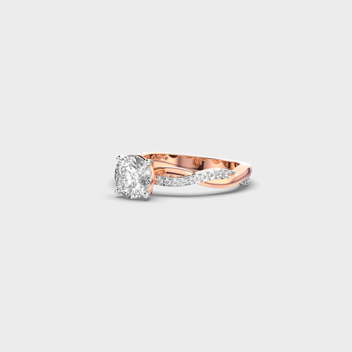 Twisted Curtsy Padma Cut Diamond Ring - View 7