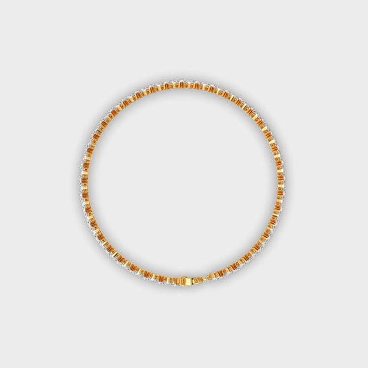 Pear Vine Diamond Link Bracelet
