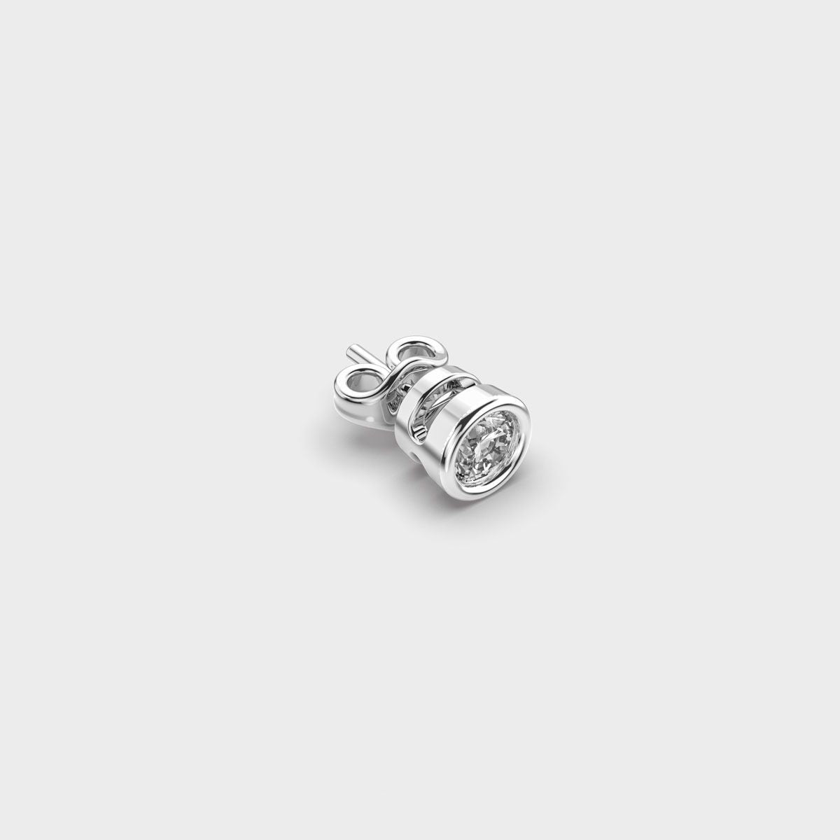 Appeal Round Diamond Stud For Men