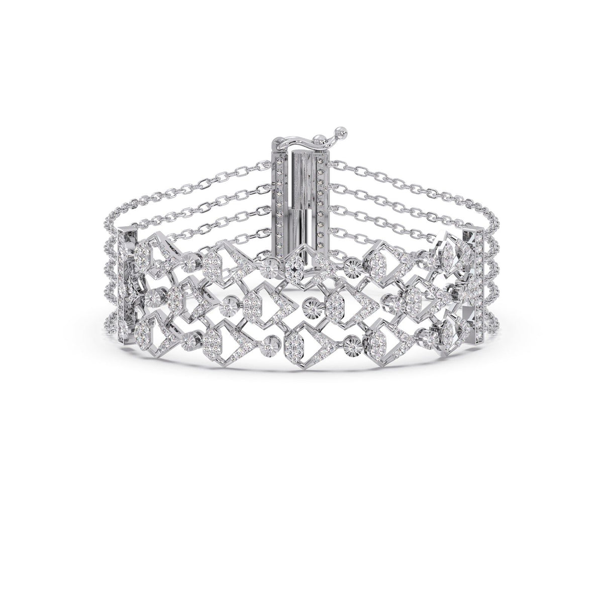 Orluxe Link Diamond Chain Bracelet