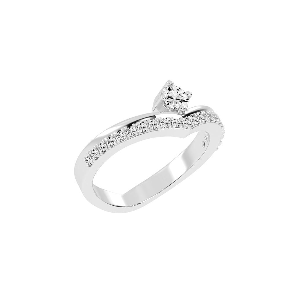 Classic V-Arch Solitaire Ring