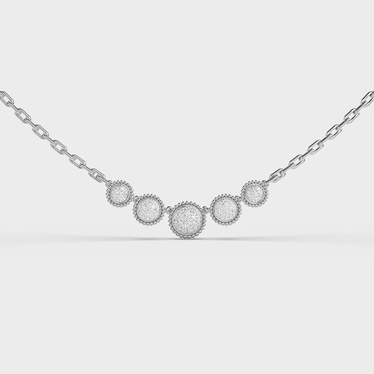 Quinque Quads Diamond Necklace