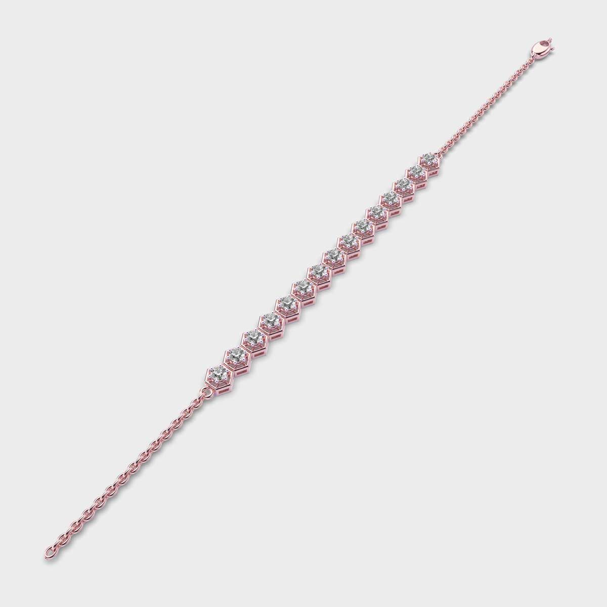 Classic Honeycomb Diamond Bracelet