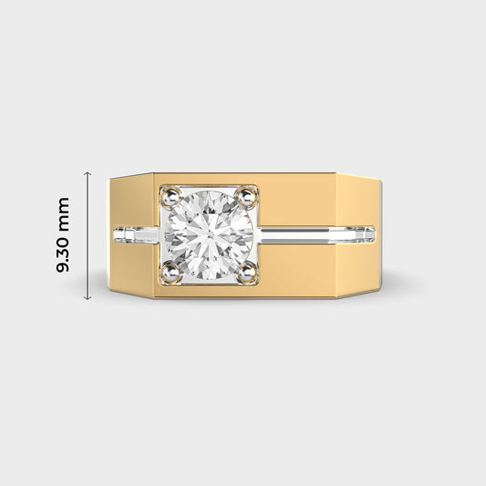 Chunky Diamond Band Ring - View 5