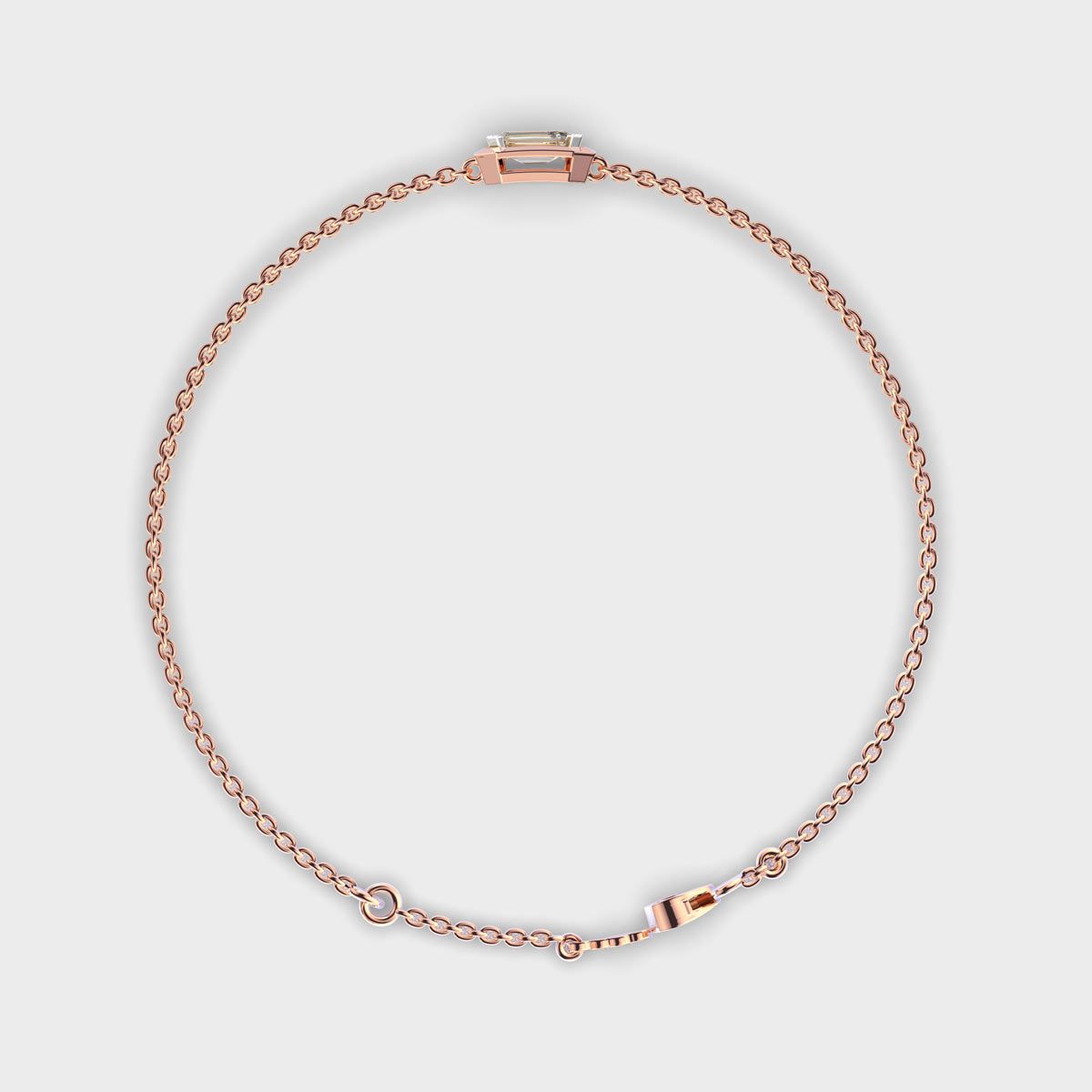 Minimal Everyday Emerald Diamond Bracelet
