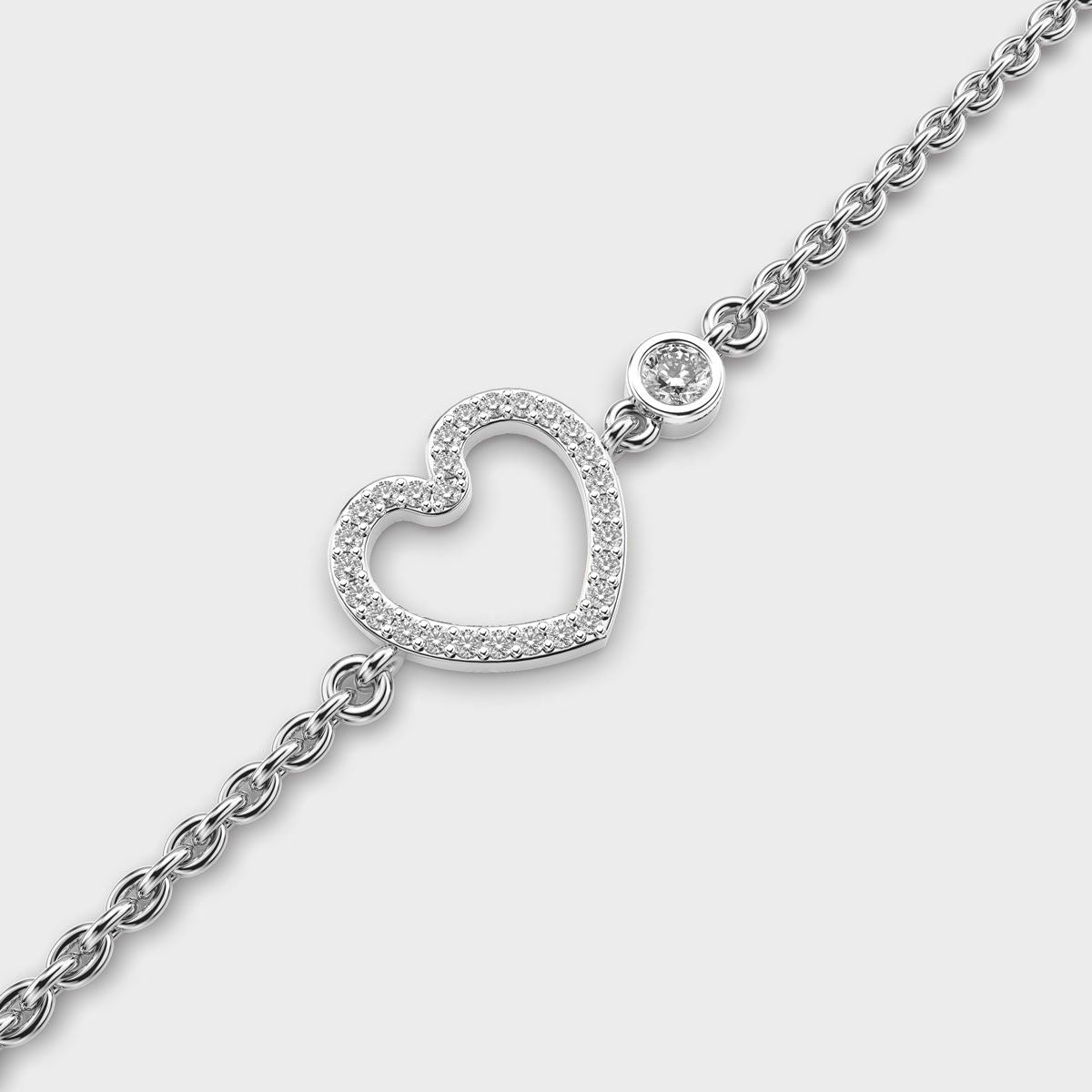 All Hearts Together Diamond Bracelet