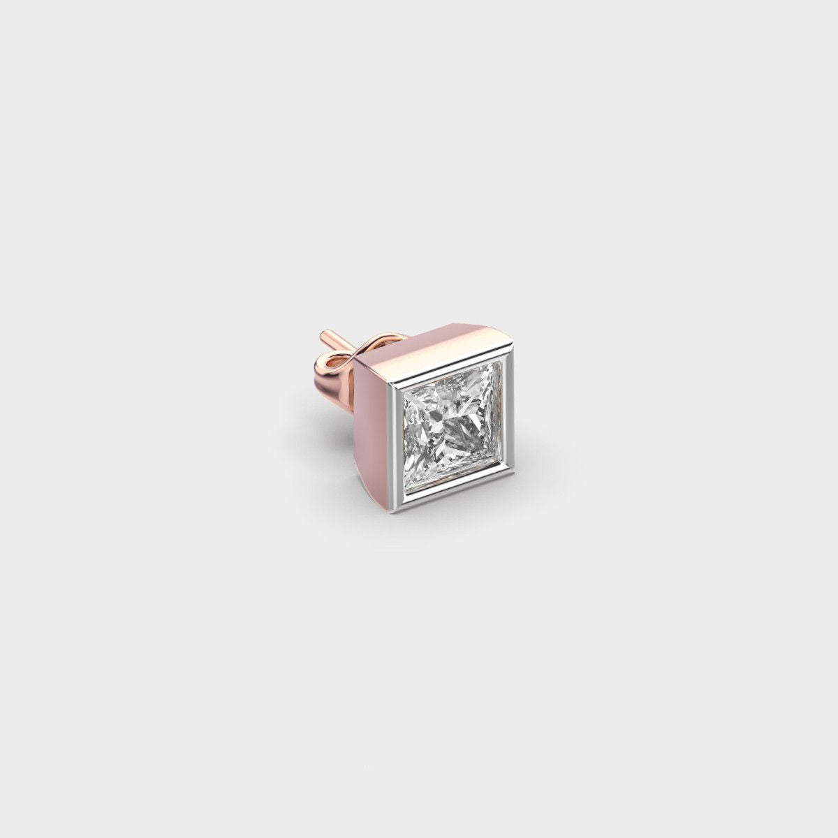 Phantom Princess Cut Diamond Earring For Men