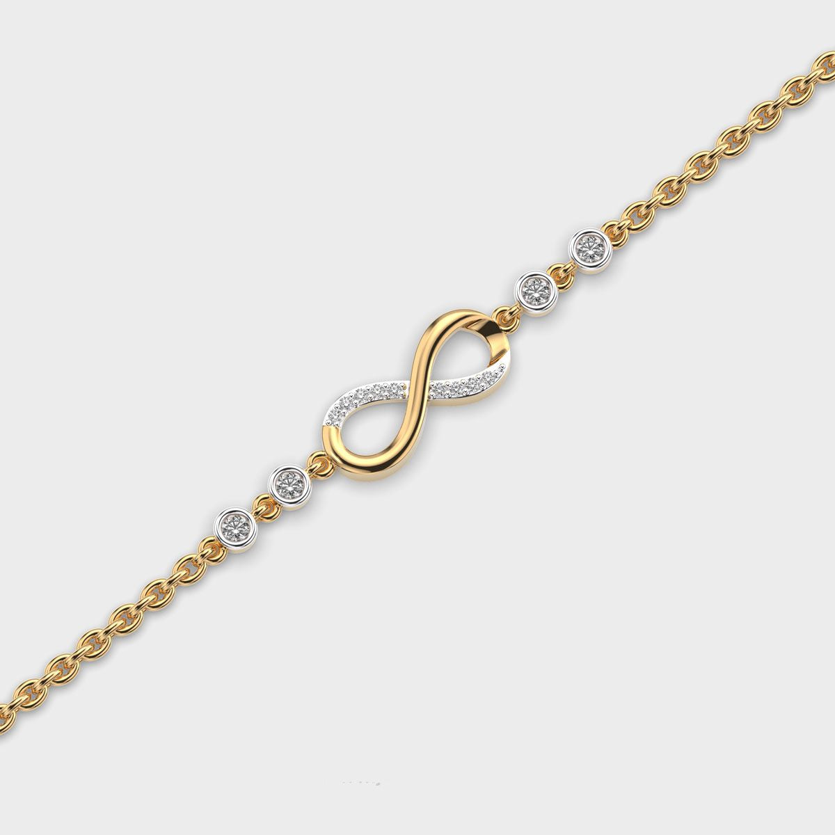 Diamond Encrusted Infinity Bracelet