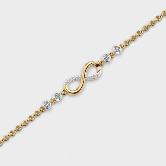 Diamond Encrusted Infinity Bracelet