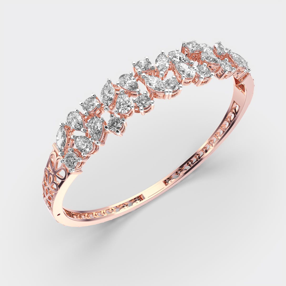 Fairytale Pear Cut Diamond Bangle Bracelet