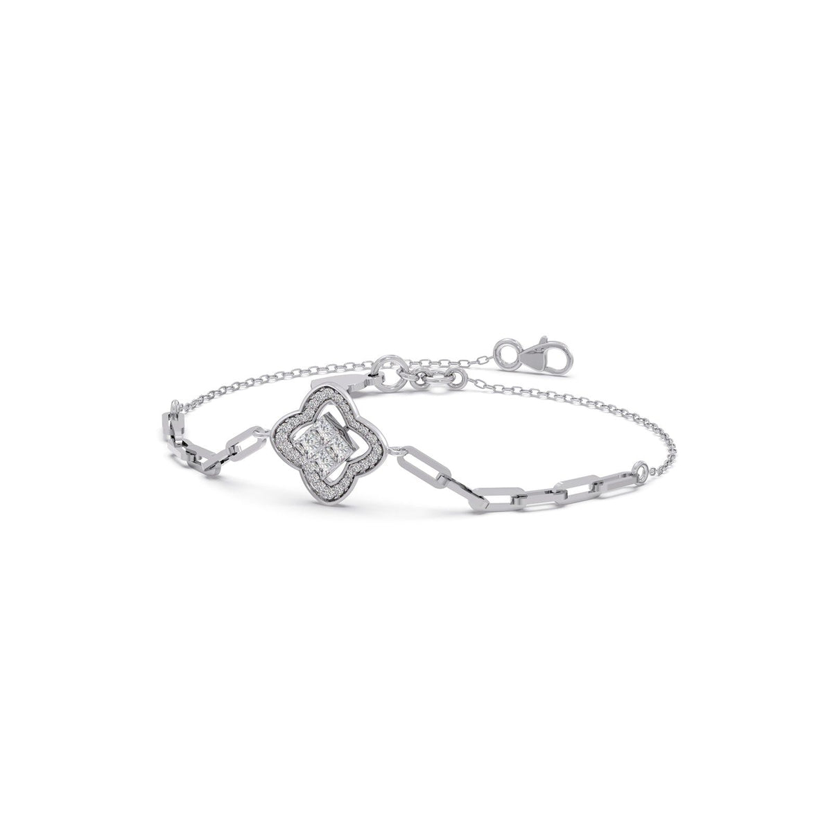 Venetian Clover Diamond Chain Bracelet