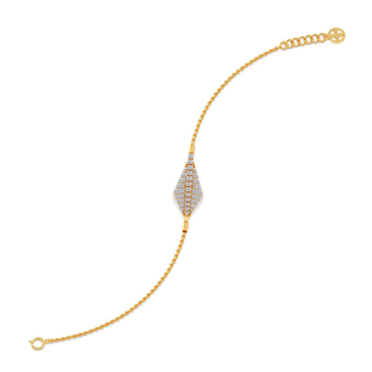 Gilded Fern Diamond Chain Bracelet
