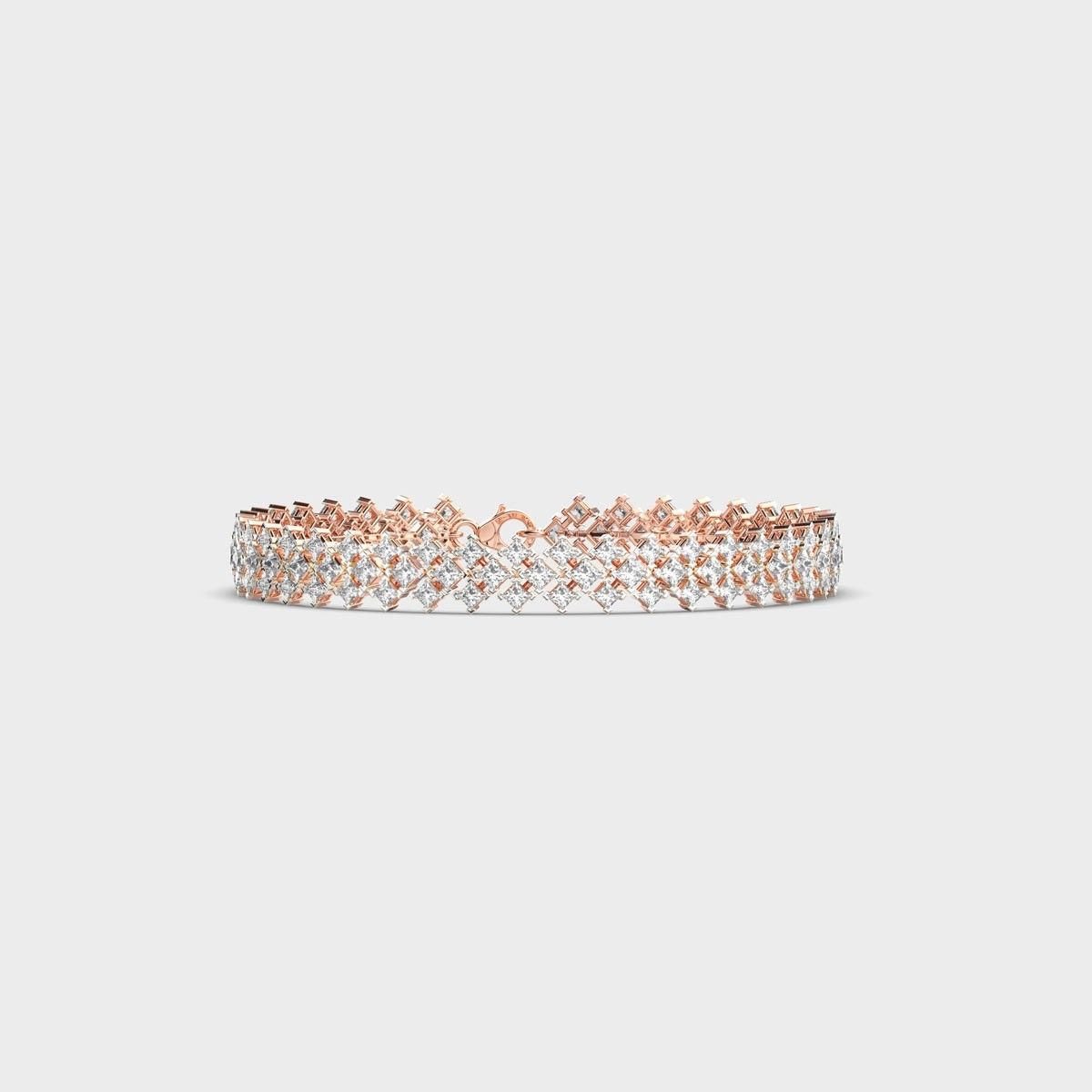 Pear Vine Diamond Link Bracelet