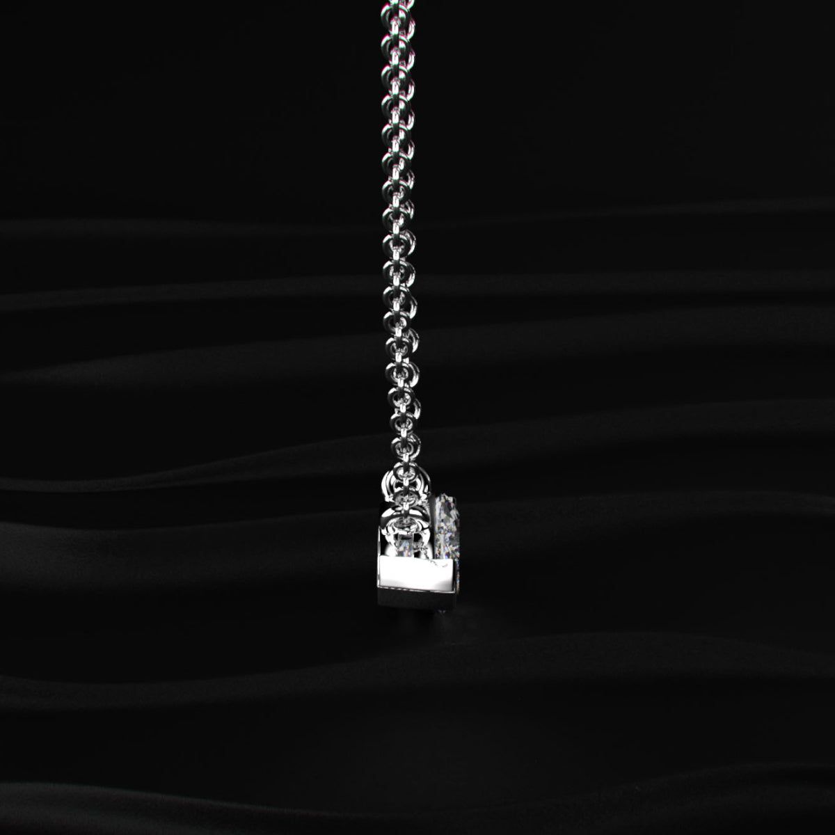 East West Marquise Solitaire Necklace