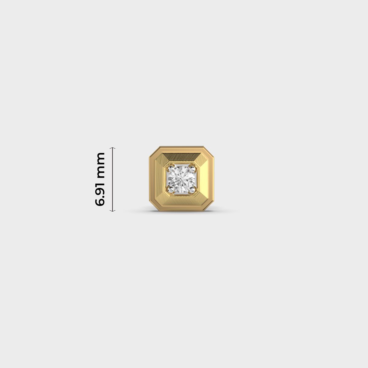 Octagonal Diamond Glamour Studs For Men