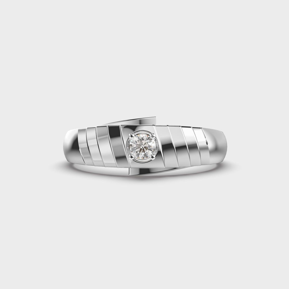 Serpentine Diamond Band Ring For Men - View 6