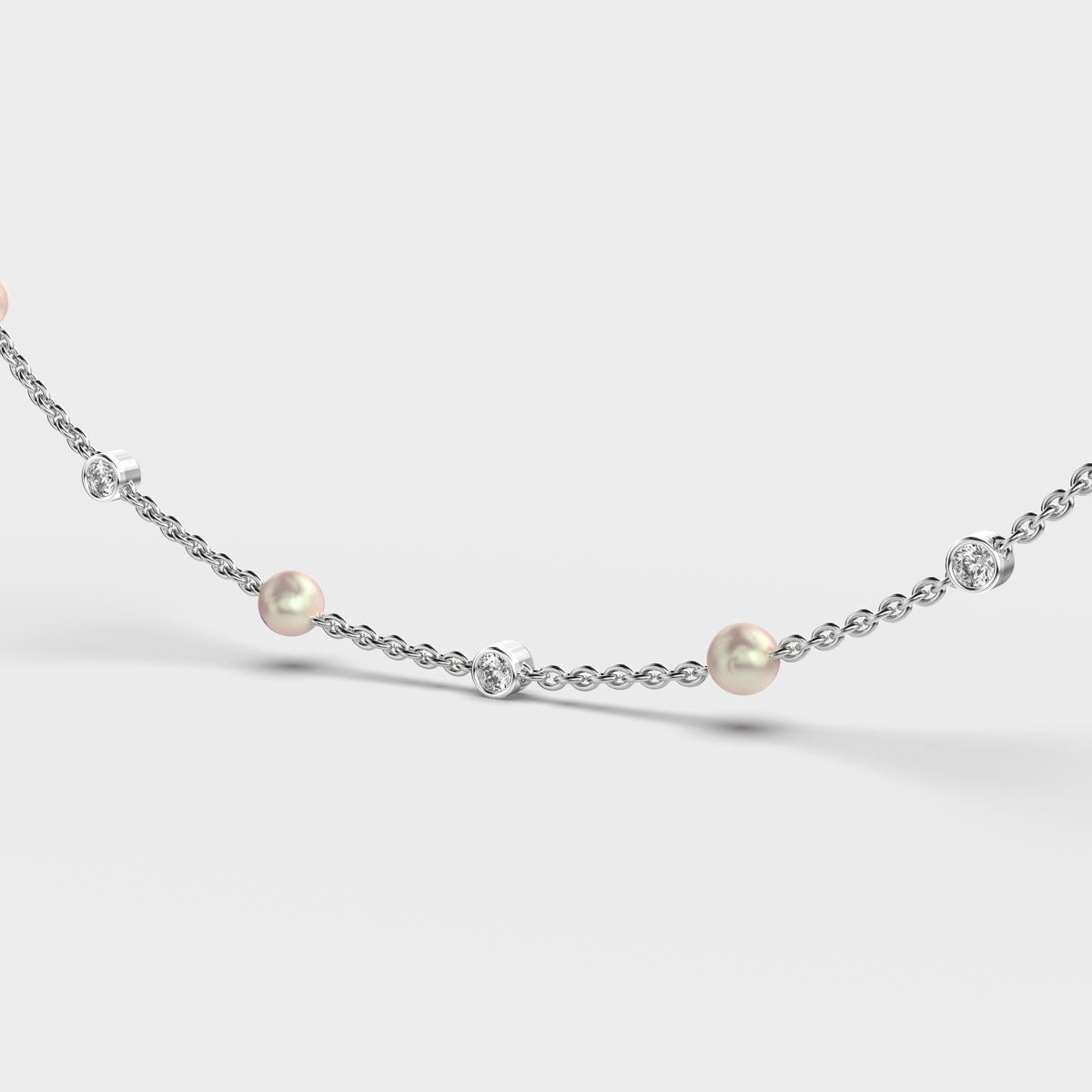 Elegant Pearl and Diamond Necklace