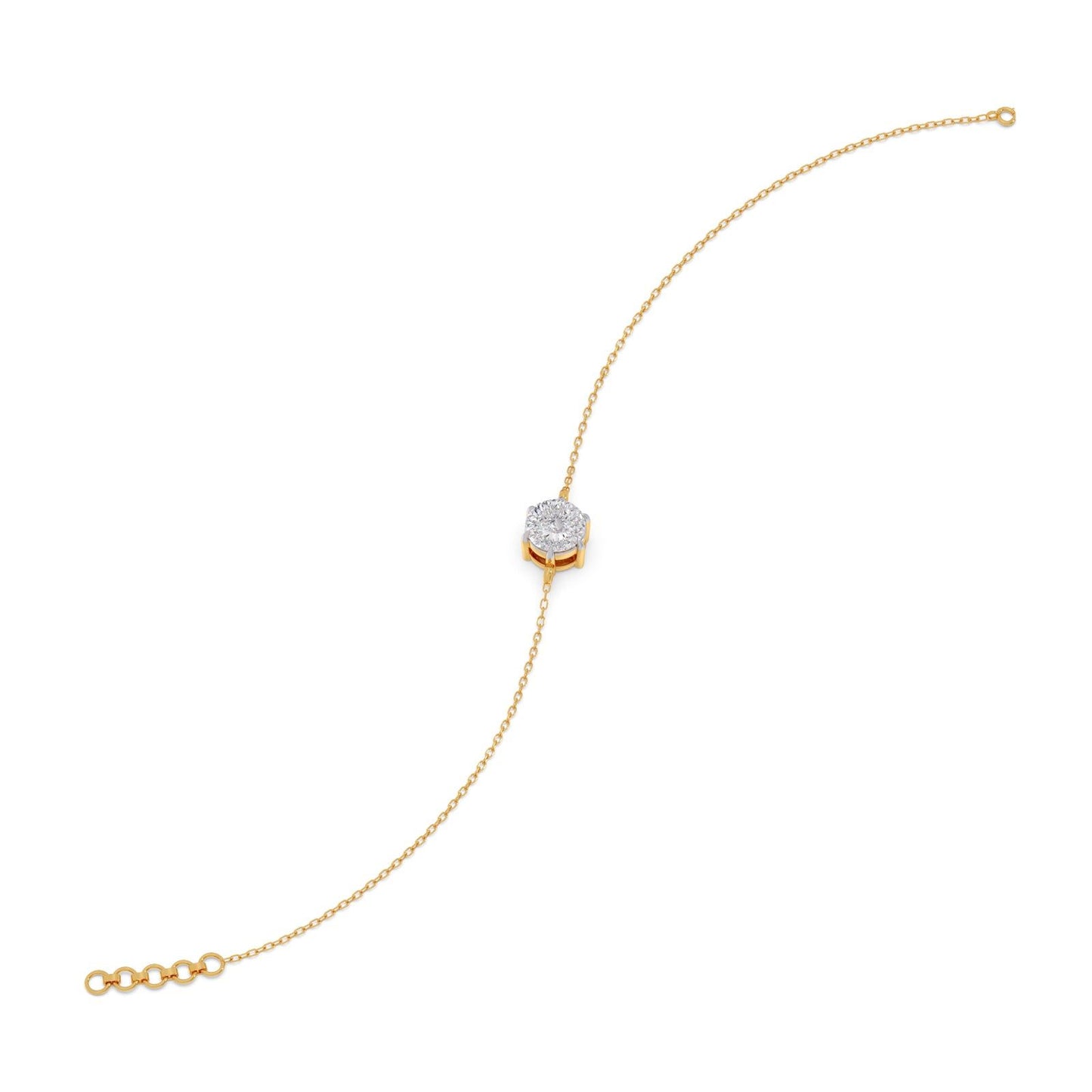 Portuguese Round Solitaire Chain Bracelet