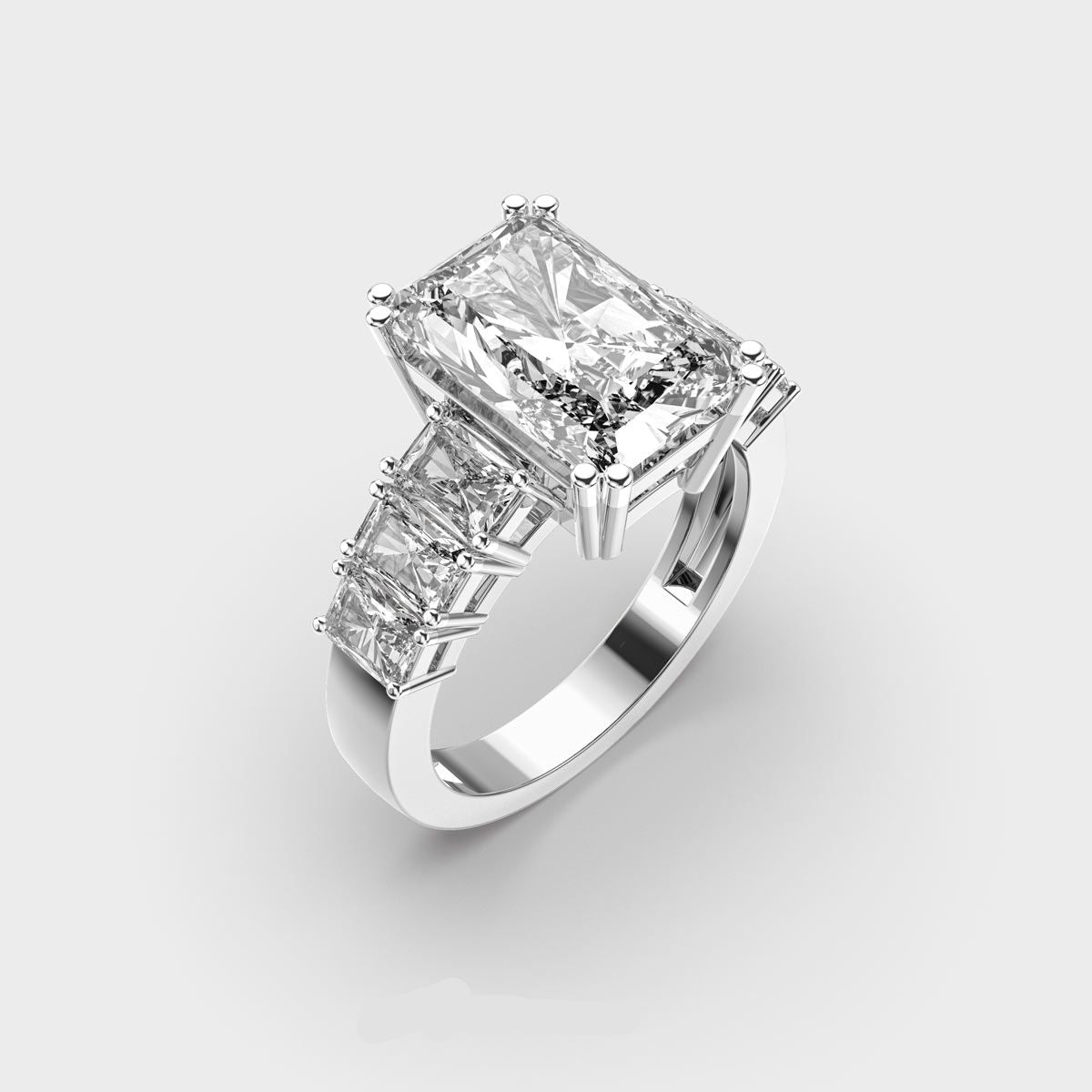 Manhattan Chic Radiant Cut Diamond Ring - View 12